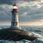 Image Prompt 1: The Guiding Lighthouse in the Digital Ocean**
