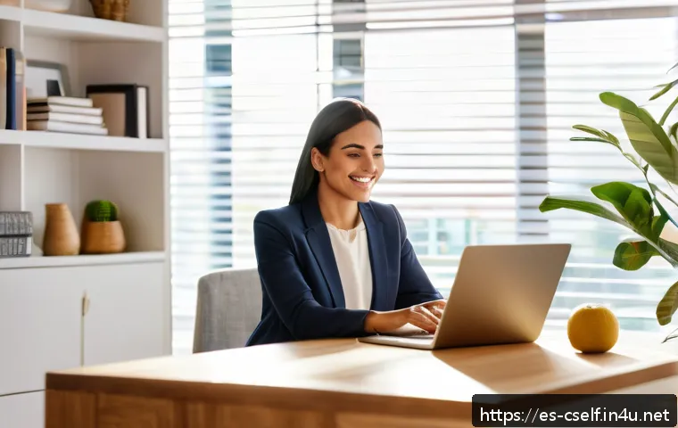 자기주도학습코치로 시작하는 성공적인 커리어 - A modern home office setup featuring a Spanish-speaking life coach conducting an online self-learnin...
